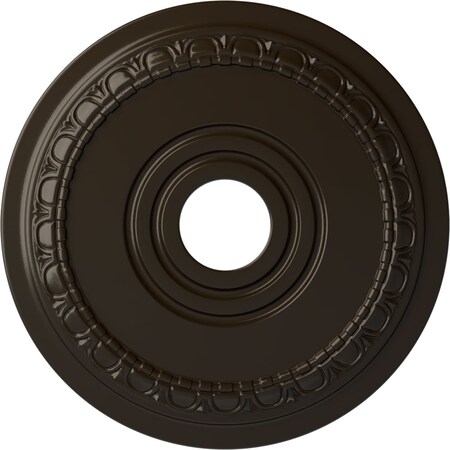 Ekena Millwork Munich Ceiling Medallion (Fits Canopies up to 5 5/8"), 17 1/2"OD x 3 5/8"ID x 1"P, Stone Hearth CM17MUSHF